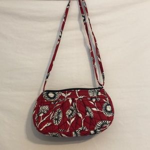 Vera Bradley red, black, & white crossbody purse.